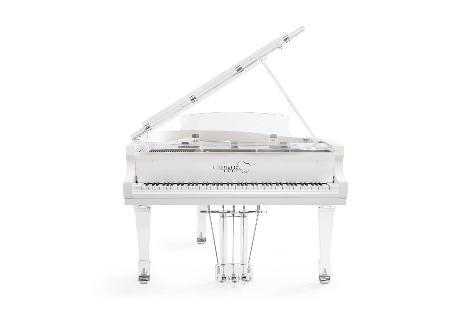 Aire™ Acrylic Baby Grand Piano in white trim