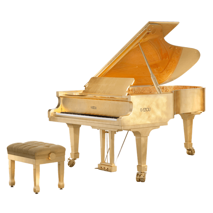 The Fazioli Gold Leaf grand piano
