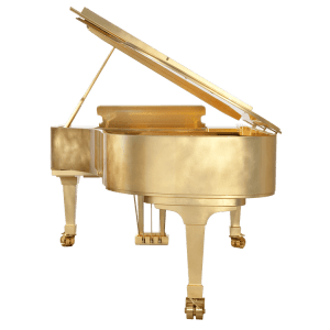 Fazioli 24K Gold Leaf Grand Piano - Golden Piano