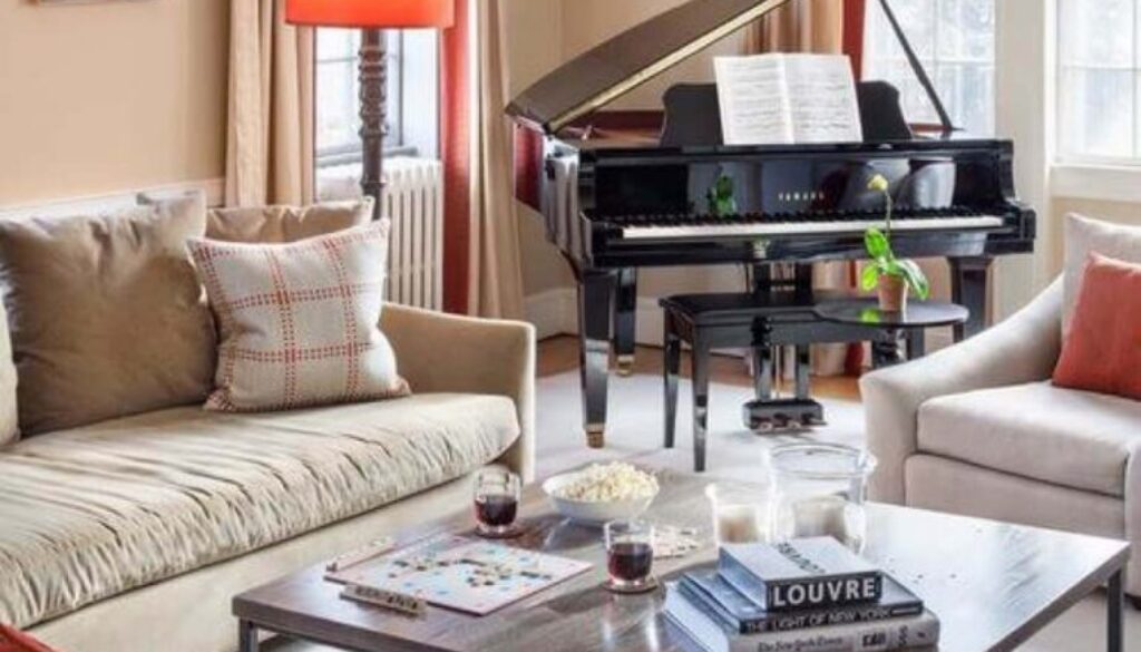 decorating a room with piano in mind
