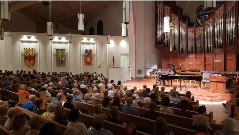 Concert at Vanderbilt Presbyterian Church on 10 ft. Fazioli