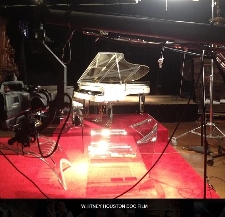 The Story Of Whitney Houston And Her See-Through Baby Grand Piano